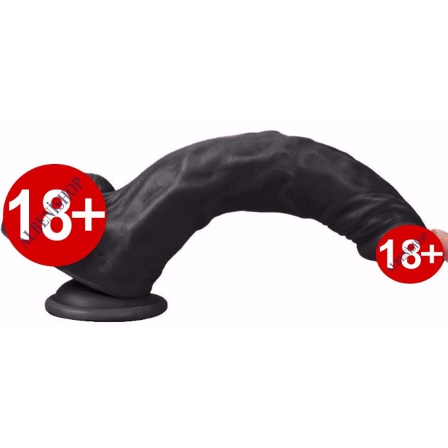 Dildo Series Siyah Hero 21 Cm 10 Modlu Titreşimli Realistik Penis