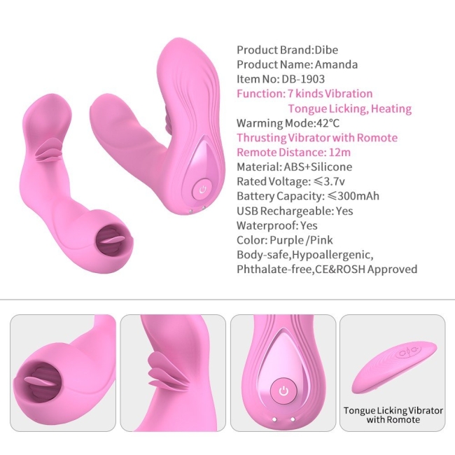 Db Giyilebilir Kumandalı Dil Hareketli Klitoris Uyarıcı Harika Vibratör