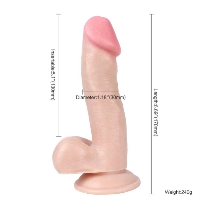 Dildo Series 17 Cm Yumuşak Dokuda Belden Bağlamalı Realistik Penis