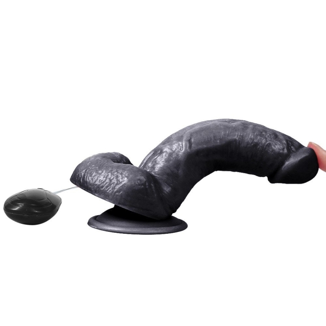 Dildo Series Siyah 15 Cm 10 Modlu Titreşimli Realistik Penis
