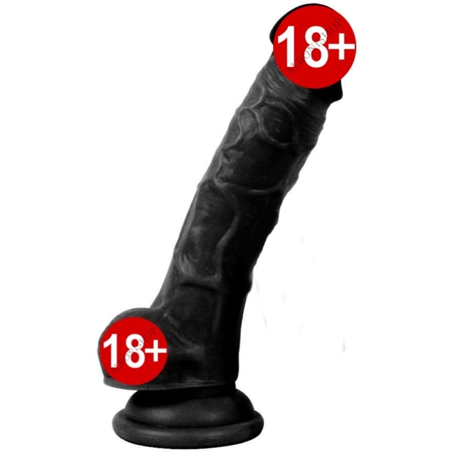 Dildo Series Siyah Adonis 18 Cm Bükülebilir Esnek Realisitk Penis