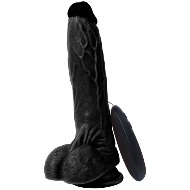 Dildo Series Siyah Dragon 21 Cm 10 Modlu Titreşimli Realistik Penis