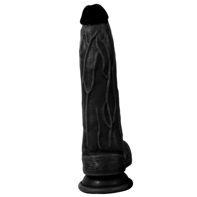 Dildo Series Siyah Dragon 21 Cm Belden Bağlamalı Realistik Penis