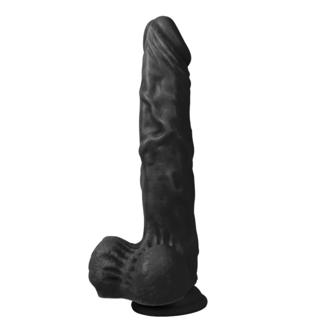 Dildo Series Siyah Hero 23 Cm Belden Bağlamalı Realistik Penis