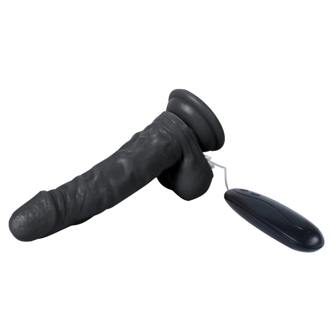 Dildo Series Siyah Hunk 15 Cm 10 Modlu Titreşimli Realistik Penis	