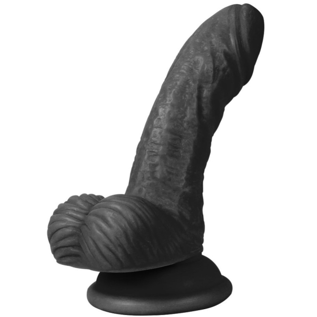 Dildo Series Siyah Vincy 13 Cm  Kullanılabilen Realistik Penis