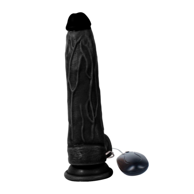 Dildo Series Siyah Dragon 21 Cm 10 Modlu Titreşimli Realistik Penis