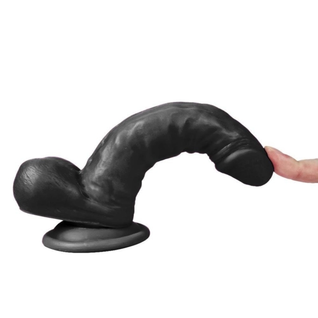 Dildo Series Siyah Hunk Eagle 17 Cm Belden Bağlamalı Realistik Penis