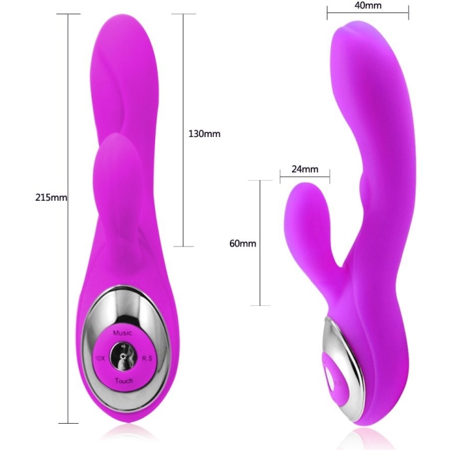 G-Bölgesi ve Klitoris Uyarıcı Çift Motorlu&Ses ve Dokunma Modlu Titreşimli Şarjlı Vibratör