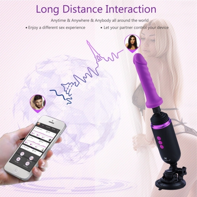 Hismith Elde Taşınabilir Premium Seyahat Çantalı Uygulama Kontrolü Mini Seks Makinesi