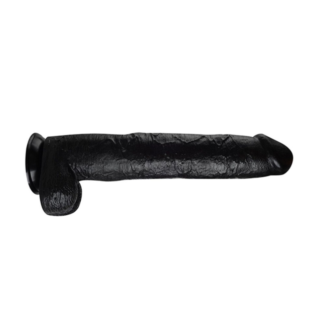Hunters Yeni Seri 42 cm Damarlı Dev Siyah Realistik Penis