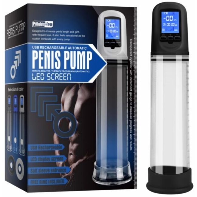 Lcd Ekran Göstergeli Otomatik Penis Vakum Pompası