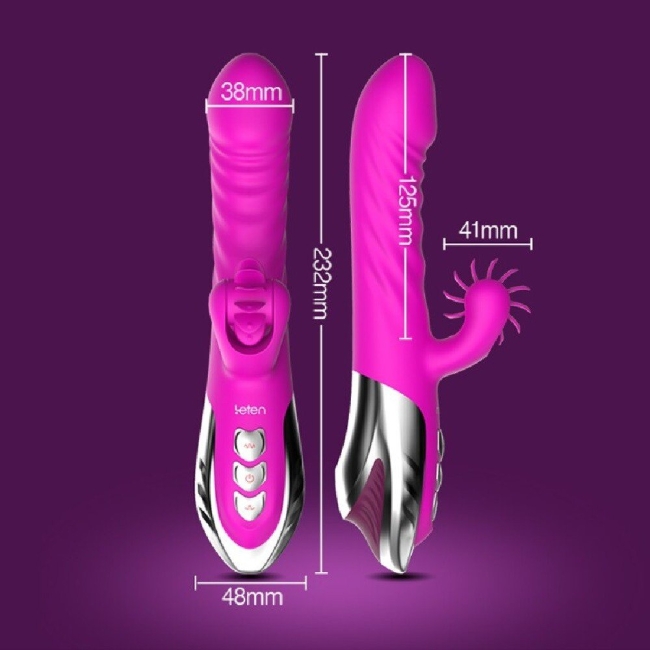 Leten Wheel Thrusting İleri Geri Hareketli G-Bölgesi ve Klitoris Uyarıcı Vibratör
