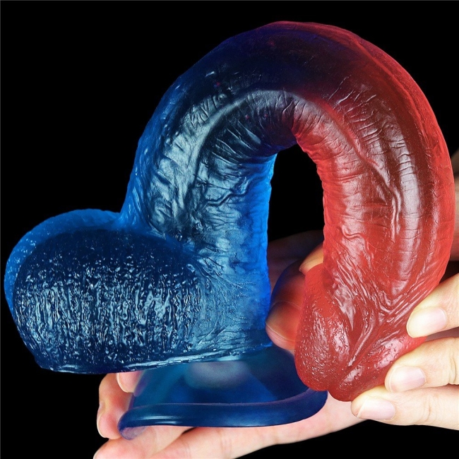 Love Toy Renkli Ultra Yumuşak 23 Cm Jel Dildo