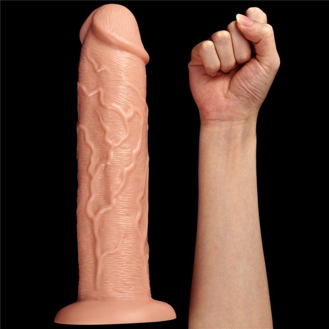 Love Toy 28 Cm 10 Modlu Titreşimli Ultra Kalın Realistik Penis