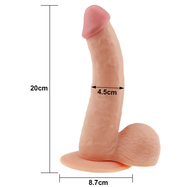 Love Toy Yeni Nesil Ultra Yumuşak Özel Dokulu 20 Cm Realistik Penis-1082