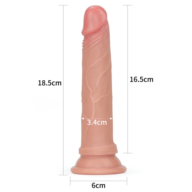 Lovetoy Nature Cock Serisi Özel Çift Dokulu 18 cm Realistik Penis