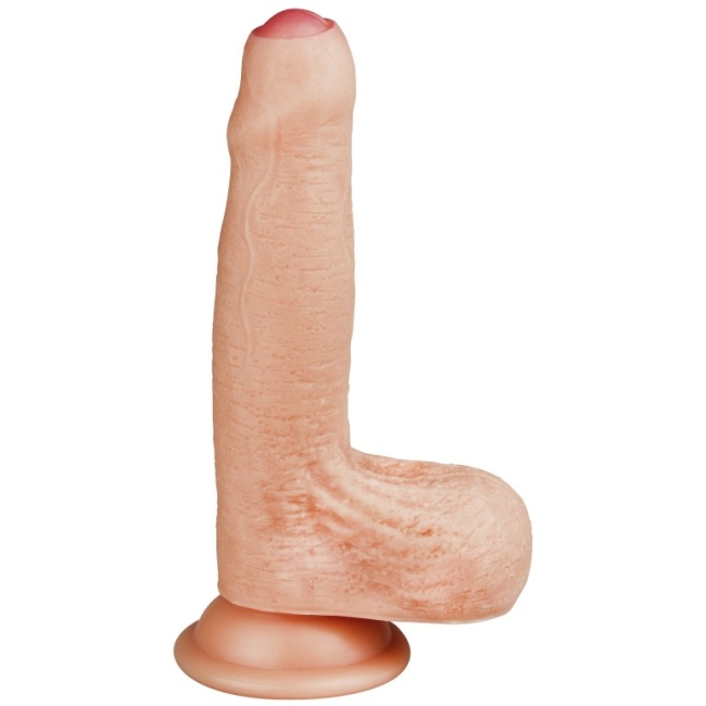 Lovetoy Nature Cock Serisi Özel Çift Katmanlı 18 cm Sünnetsiz Esmer Realistik Penis