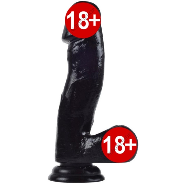 Lovetoy Siyah 18 cm Jel Dokulu Dıldo ( LV1071 )