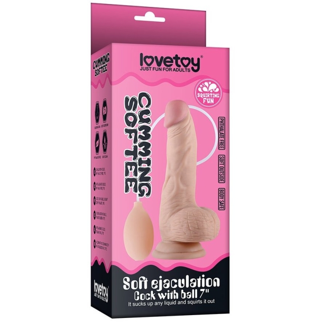 Lovetoy Soft Ejaculation Serisi Su Fışkırtmalı 20 cm Yumuşak Realistik Penis