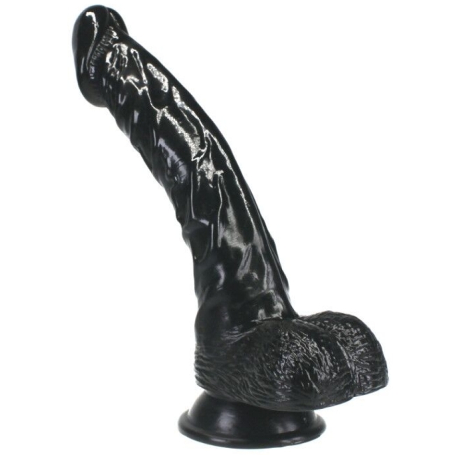 Markes 22 cm Anal ve Vajinal Kullabilen Siyah Realistik Penis Dildo