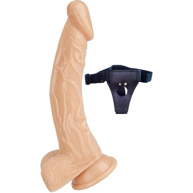 Markes 22 cm Belden Bağlamalı Strap On Realistik Penis Dildo