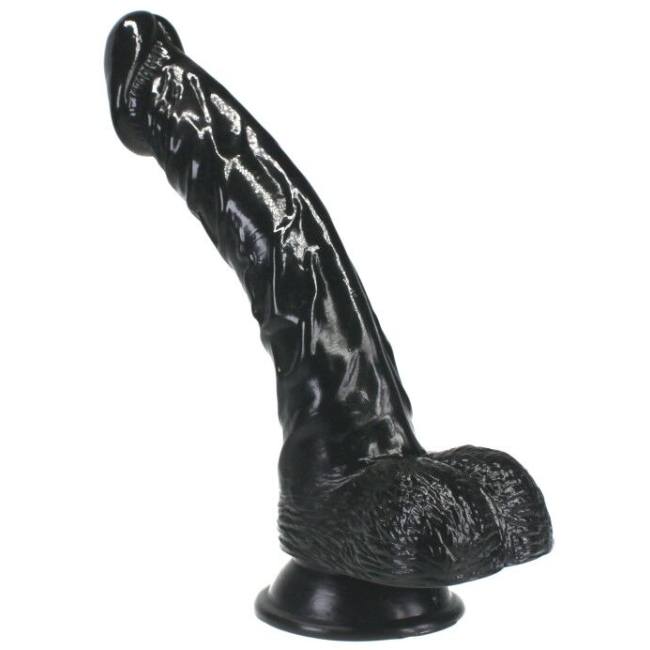 Markos 16 cm Anal ve Vajinal Kullabilen Siyah Realistik Penis Dildo