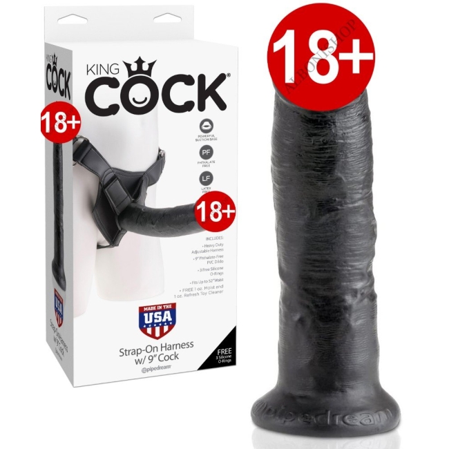 Pipedream Strap On Harness 9 Inch 23 Cm Kemerli Siyah Realistik Penis