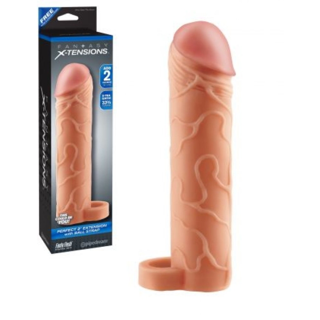 Pipedream X-Tensions Perfect 2 With Ball Strip Penis Kılıfı Made İn USA