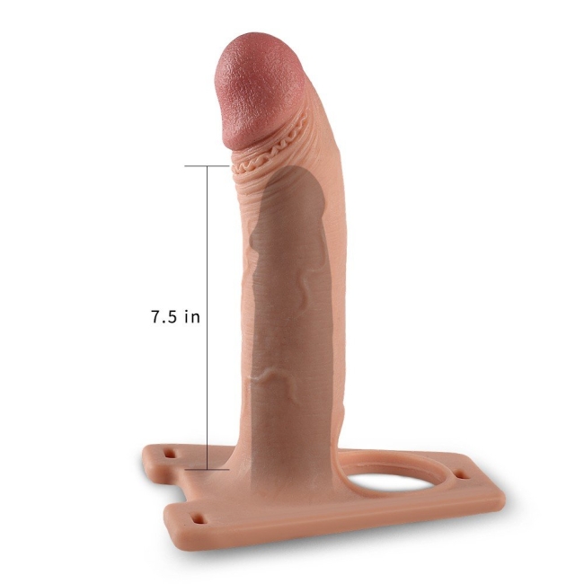 Rodeo 20 cm Gerçekçi Ten Dokusunda Yumuşak İçi Boş Kemerli Penis