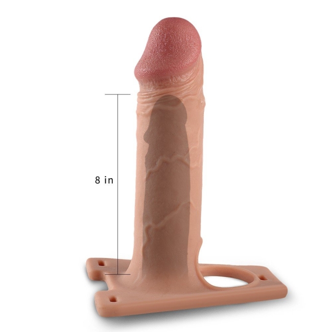 Rodeo 22 cm Gerçekçi Ten Dokusunda Yumuşak İçi Boş Kemerli Penis