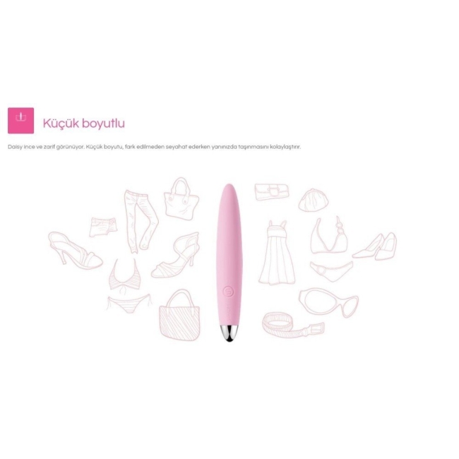 Svakom Daisy Şarjlı 3 Modlu Titreşimli Klitoris Uyarıcı Vibratör (Kutusuz Sıfır Ürün)