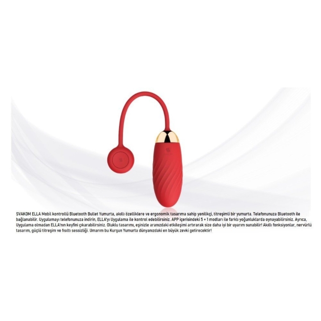 Svakom Ella Neo Serisi Telefon Kontrol UzaK Mesafe&WebCam Uyumlu  Vibratör (Kutusuz Sıfır Ürün)