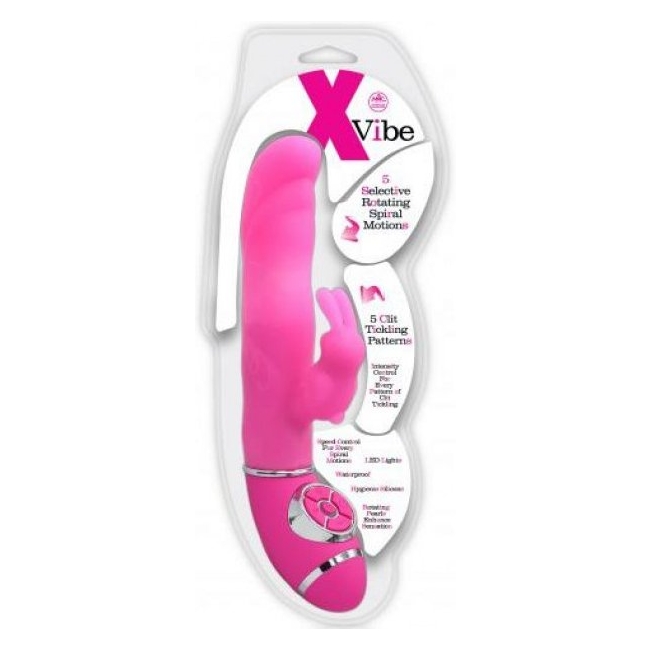 X Vibe Klitoral Uyarıcılı Çift Motorlu Teknolojik Pembe Vibratör
