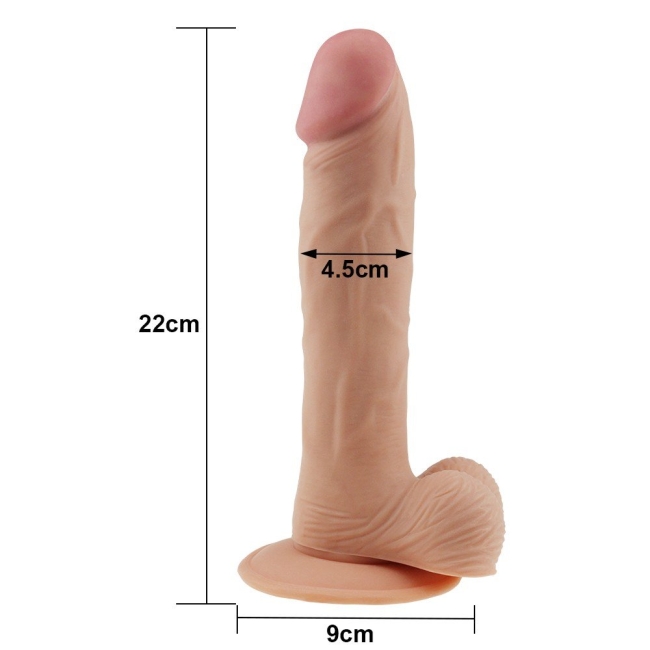 Yeni Nesil Ultra Yumuşak Özel Dokulu 24 Cm Kemerli Penis